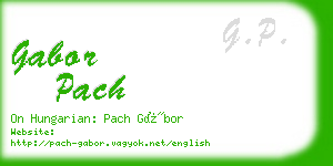 gabor pach business card